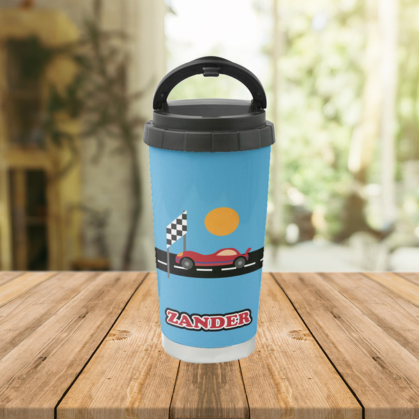 Race Car Stainless Steel Travel Cup Lifestyle