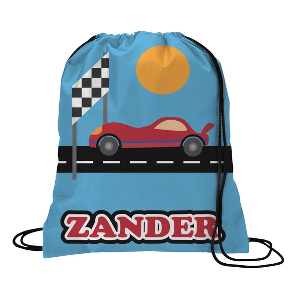 Custom Race Car Drawstring Backpack - Large (Personalized)