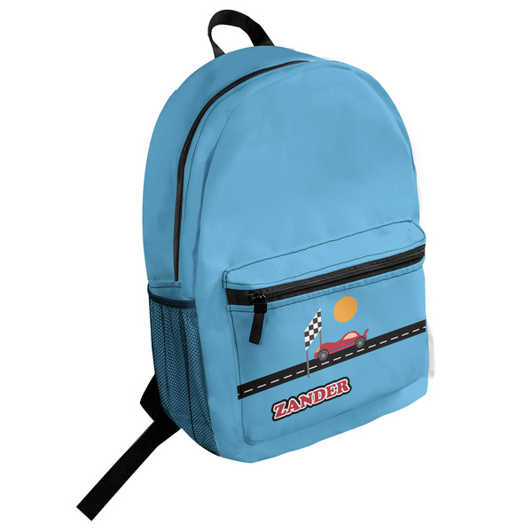 Custom Race Car Student Backpack (Personalized)