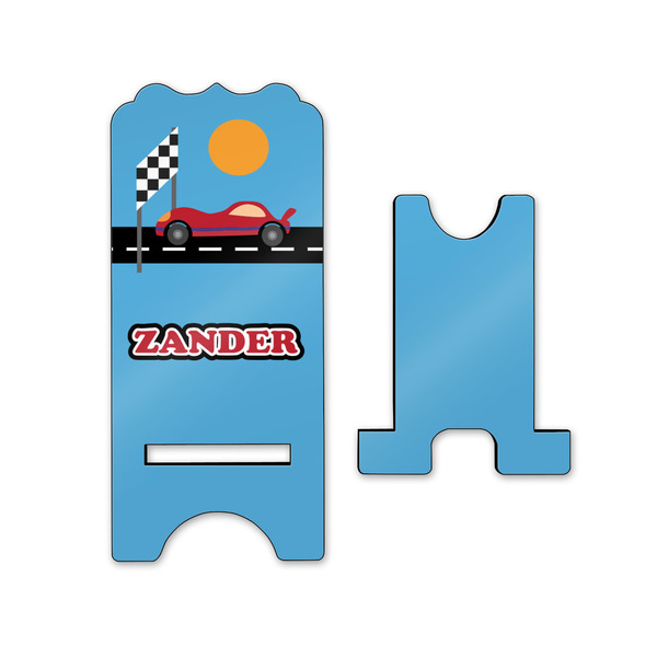 Race Car Stylized Phone Stand - Front & Back - Small