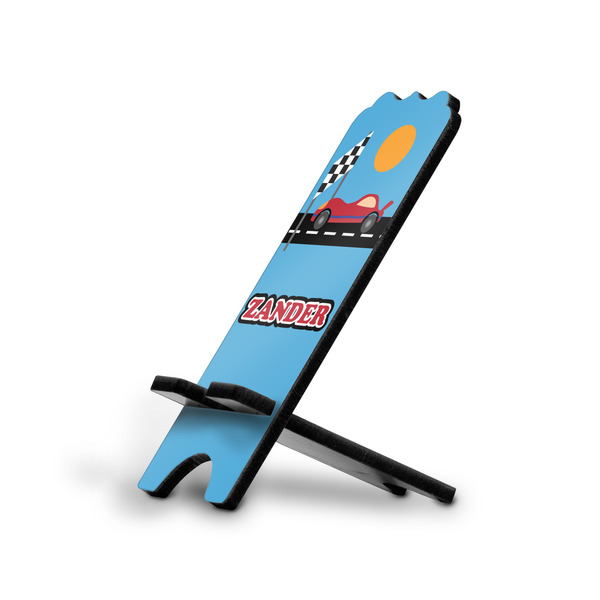 Custom Race Car Stylized Cell Phone Stand - Small w/ Name or Text