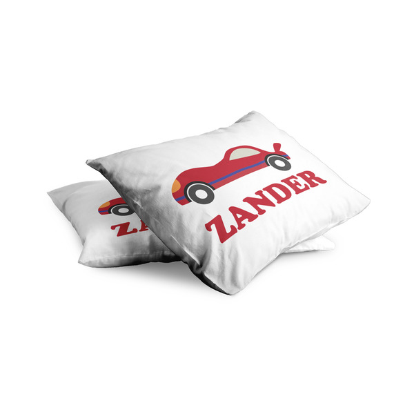Race Car Toddler Pillow Case - TWO (partial print)