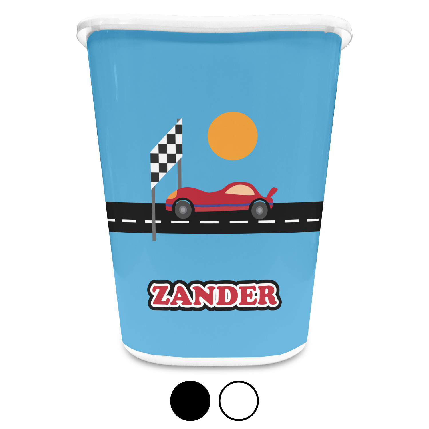 Race Car Waste Basket (Personalized) YouCustomizeIt