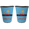 Race Car Trash Can Black - Front and Back - Apvl