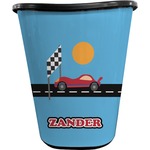 Race Car Waste Basket - Single Sided (Black) (Personalized)