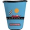 Race Car Waste Basket - Single Sided (Black) (Personalized)