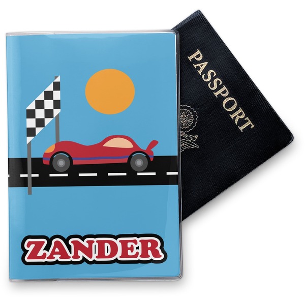 Custom Race Car Vinyl Passport Holder (Personalized)