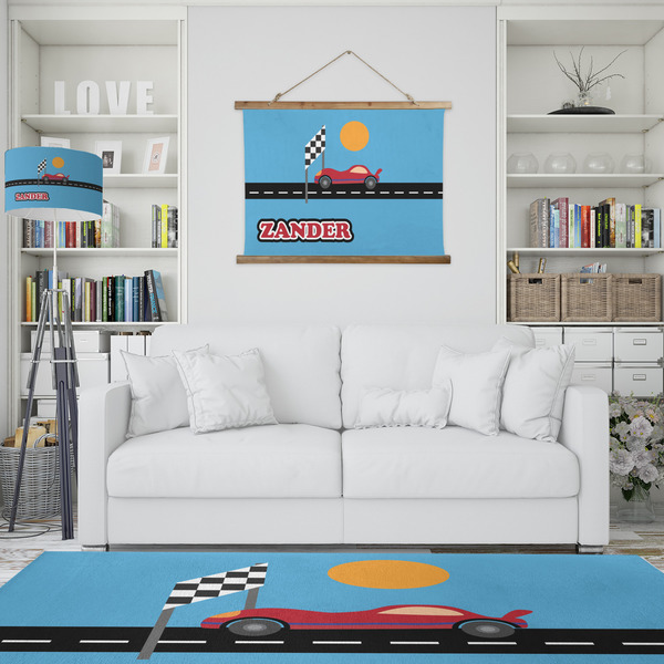 Race Car Wall Hanging Tapestry - IN CONTEXT