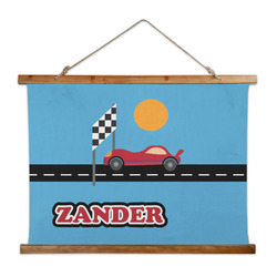 Race Car Wall Hanging Tapestry - Wide (Personalized)