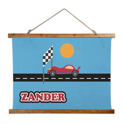 Race Car Wall Hanging Tapestry - Wide (Personalized)