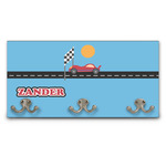 Race Car Wall Mounted Coat Rack w/ Name or Text