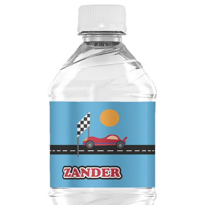 Race Car Water Bottle Labels - Custom Sized (Personalized)