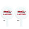 Race Car White Plastic 7" Stir Stick - Double Sided - Round - Front & Back