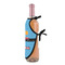 Race Car Wine Bottle Apron - DETAIL WITH CLIP ON NECK