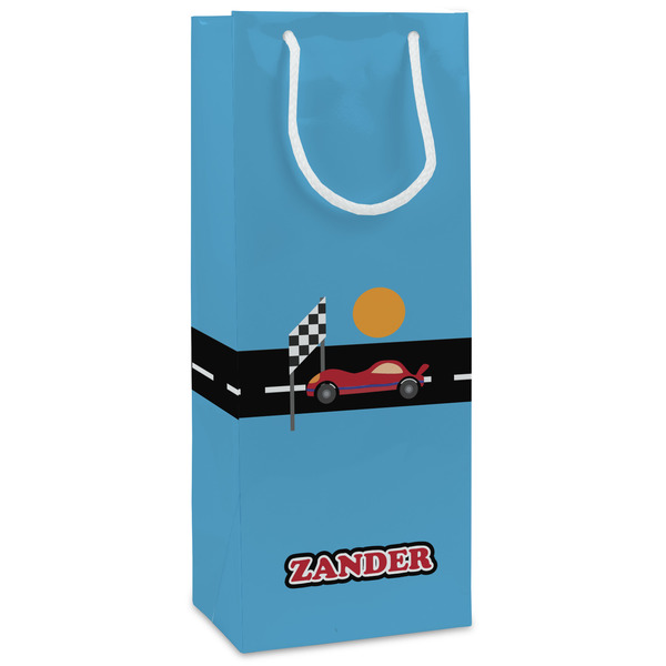 Custom Race Car Wine Gift Bags - Gloss (Personalized)