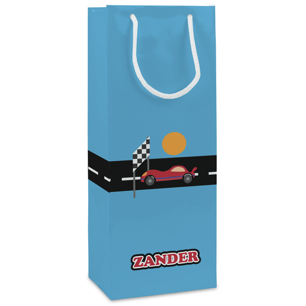 Custom Race Car Wine Gift Bags - Matte (Personalized)