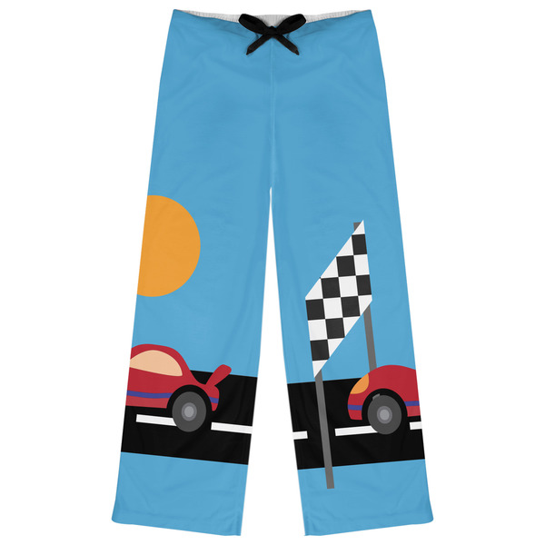 Custom Race Car Womens Pajama Pants - L