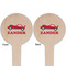 Race Car Wooden 4" Food Pick - Round - Double Sided - Front & Back