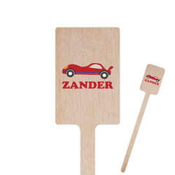 Race Car 6.25" Rectangle Wooden Stir Sticks - Double Sided (Personalized)