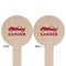 Race Car Wooden 6" Food Pick - Round - Double Sided - Front & Back
