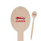 Race Car Oval Wooden Food Picks - Double Sided (Personalized)