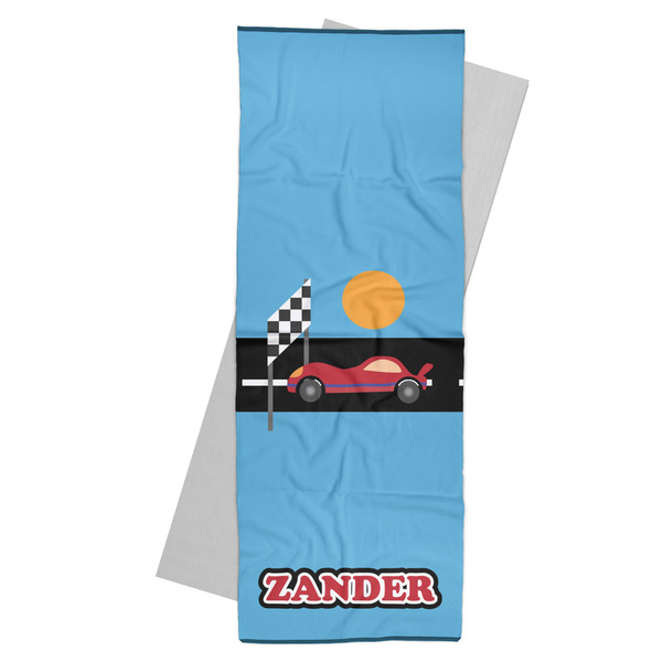 Custom Race Car Yoga Mat Towel (Personalized)