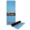 Race Car Yoga Mat with Black Rubber Back Full Print View