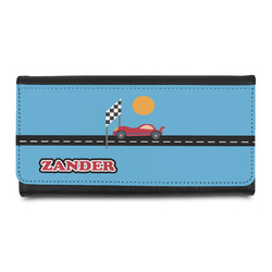 Race Car Leatherette Ladies Wallet (Personalized)