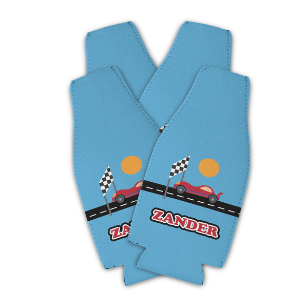 Race Car Zipper Bottle Cooler - Set of 4 - PARENT MAIN (flat)