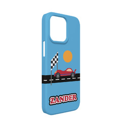 Race Car iPhone Case - Plastic - iPhone 13 Mini (Personalized)