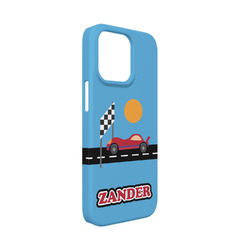 Race Car iPhone Case - Plastic - iPhone 13 Mini (Personalized)
