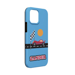 Race Car iPhone Case - Rubber Lined - iPhone 13 Mini (Personalized)