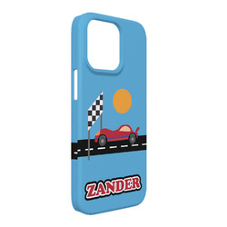 Race Car iPhone Case - Plastic - iPhone 13 Pro Max (Personalized)