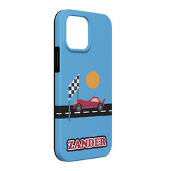 Race Car iPhone Case - Rubber Lined - iPhone 13 Pro Max (Personalized)