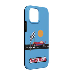 Race Car iPhone Case - Rubber Lined - iPhone 13 (Personalized)