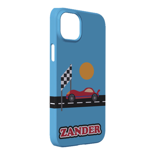 Custom Race Car iPhone Case - Plastic - iPhone 14 Pro Max (Personalized)