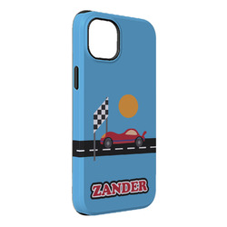 Race Car iPhone Case - Rubber Lined - iPhone 14 Pro Max (Personalized)