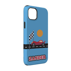 Race Car iPhone Case - Rubber Lined - iPhone 14 Pro (Personalized)