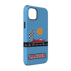 Race Car iPhone Case - Rubber Lined - iPhone 14 (Personalized)