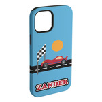 Race Car iPhone Case - Rubber Lined - iPhone 15 Pro Max (Personalized)