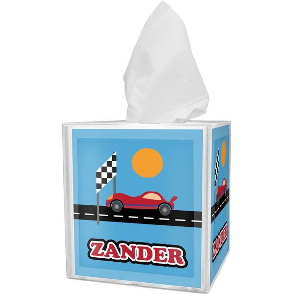 Custom Race Car Tissue Box Cover (Personalized)