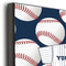 Baseball Jersey 11x14 Wood Print - Closeup
