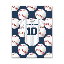 Baseball Jersey Wood Print - 11x14 (Personalized)