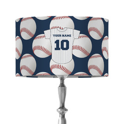 Baseball Jersey 12" Drum Lamp Shade - Fabric (Personalized)