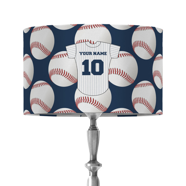 Custom Baseball Jersey 12" Drum Lamp Shade - Fabric (Personalized)