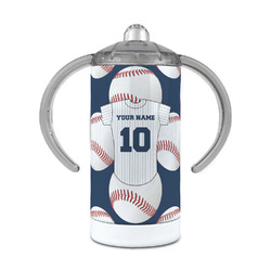 Baseball Jersey 12 oz Stainless Steel Sippy Cup (Personalized)