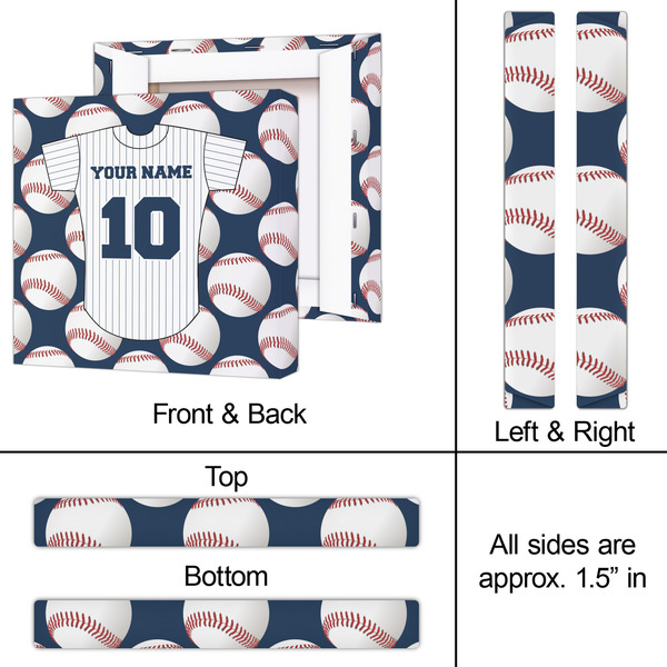Baseball Jersey 12x12 - Canvas Print - Approval