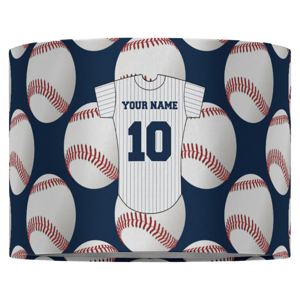 Baseball Jersey 16" Drum Lampshade - FRONT (Fabric)