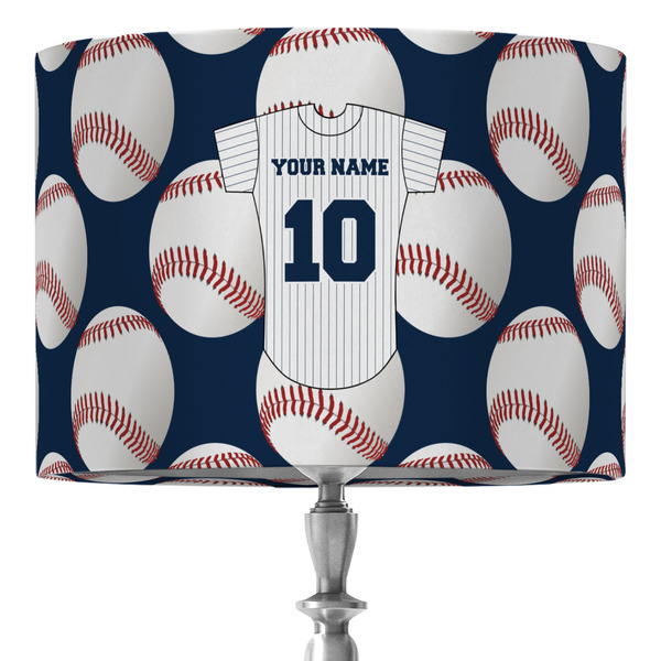 Custom Baseball Jersey 16" Drum Lamp Shade - Fabric (Personalized)