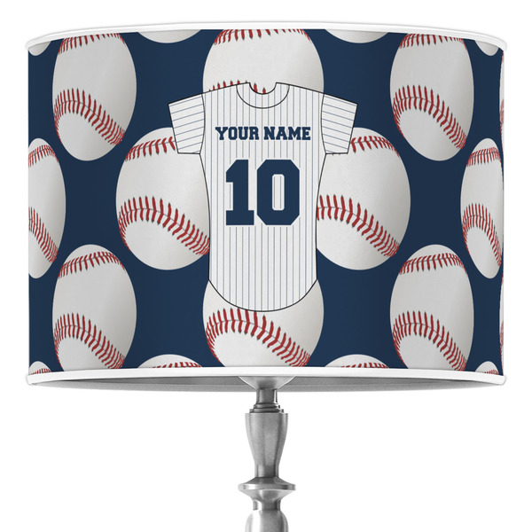 Custom Baseball Jersey 16" Drum Lamp Shade - Poly-film (Personalized)